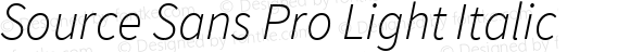 Source Sans Pro Light Italic