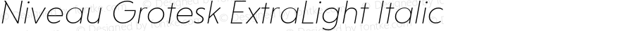 NiveauGroteskExtraLight-Italic