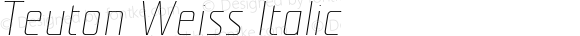 Teuton Weiss Italic