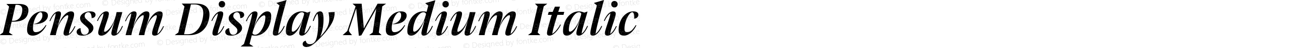 Pensum Display Medium Italic