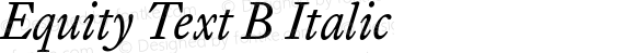 Equity Text B Italic