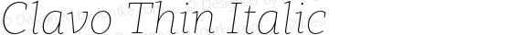 Clavo Thin Italic