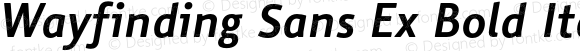 Wayfinding Sans Ex Bold Italic