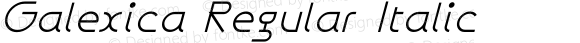 Galexica Regular Italic