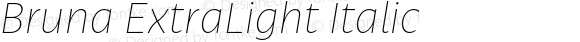 Bruna ExtraLight Italic