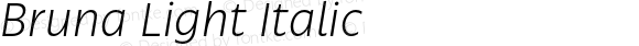 Bruna Light Italic