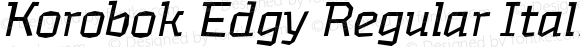 Korobok Edgy Regular Italic