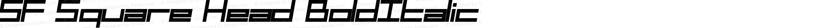 SF Square Head Bold Italic