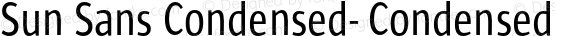 Sun Sans Condensed- Condensed