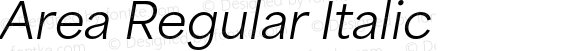 Area Regular Italic