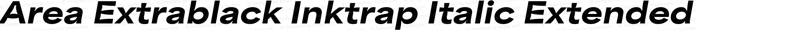 Area Extrablack Inktrap Italic Extended