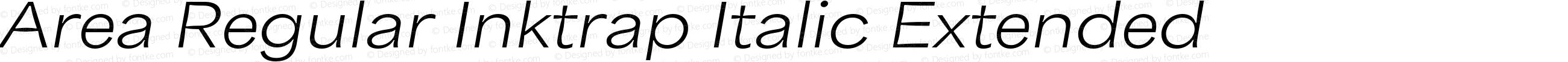 Area Regular Inktrap Italic Extended