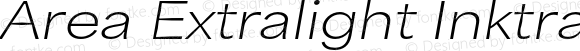 Area Extralight Inktrap Italic Extended