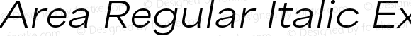 Area Regular Italic Extended