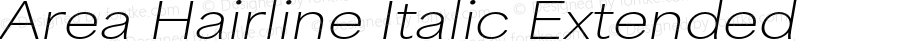 Area Hairline Italic Extended Version 1.000;hotconv 1.0.109;makeotfexe 2.5.65596