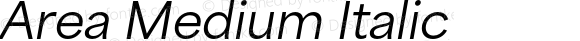 Area Medium Italic Version 1.000;hotconv 1.0.109;makeotfexe 2.5.65596