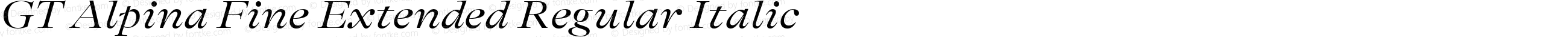 GT Alpina Fine Extended Regular Italic