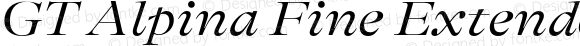 GT Alpina Fine Extended Regular Italic