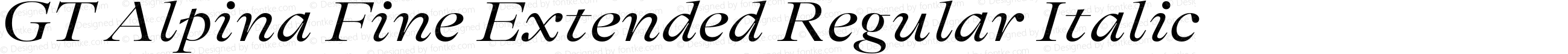 GT Alpina Fine Extended Regular Italic