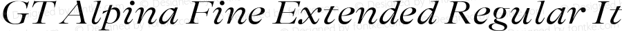 GT Alpina Fine Extended Regular Italic