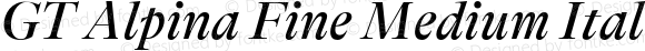 GT Alpina Fine Medium Italic