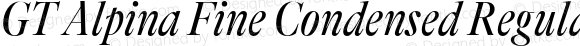 GT Alpina Fine Condensed Regular Italic