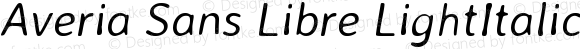 Averia Sans Libre Light Italic