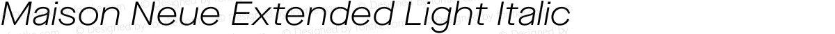 Maison Neue Extended Light Italic
