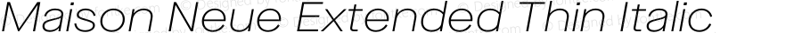 Maison Neue Extended Thin Italic Version 3.002 | wf-rip DC20200810