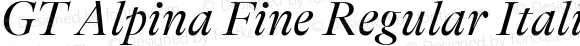 GT Alpina Fine Regular Italic