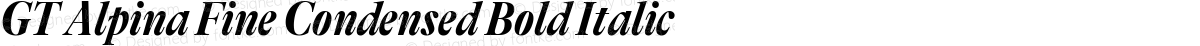 GT Alpina Fine Condensed Bold Italic