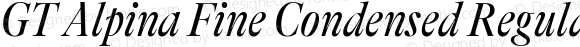 GT Alpina Fine Condensed Regular Italic