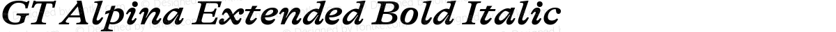 GT Alpina Extended Bold Italic