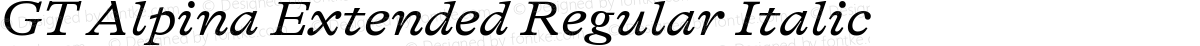 GT Alpina Extended Regular Italic