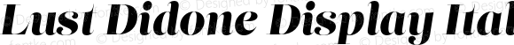 Lust Didone Display Italic