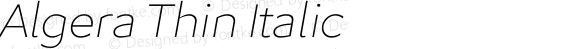 Algera Thin Italic