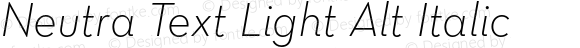 Neutra Text Light Alt Italic