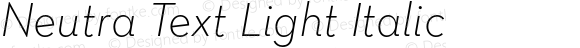 Neutra Text Light Italic