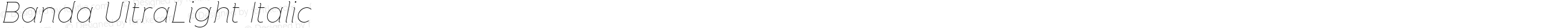 Banda UltraLight Italic