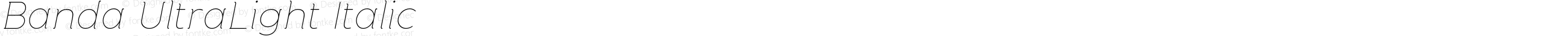Banda UltraLight Italic