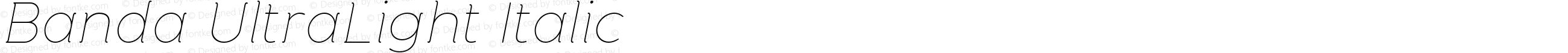 Banda UltraLight Italic