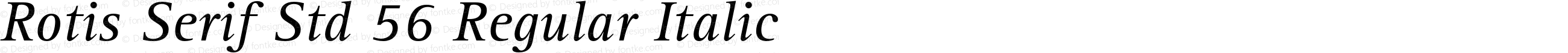 Rotis Serif Std 56 Regular Italic