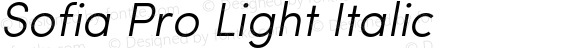 Sofia Pro Light Italic