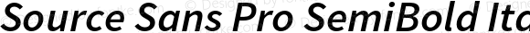 Source Sans Pro SemiBold Italic