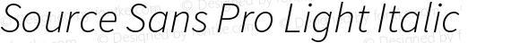 Source Sans Pro Light Italic