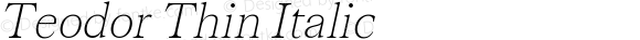 Teodor Thin Italic