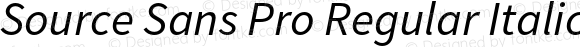 Source Sans Pro Regular Italic