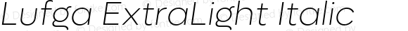 Lufga ExtraLight Italic