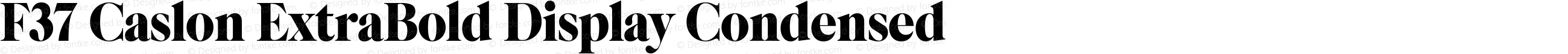 F37 Caslon ExtraBold Display Condensed