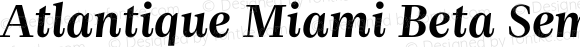 Atlantique Miami Beta Semi Bold Italic